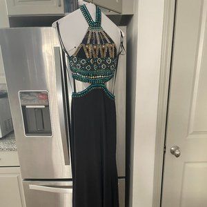 Dave & Johnny Black dress with Beading